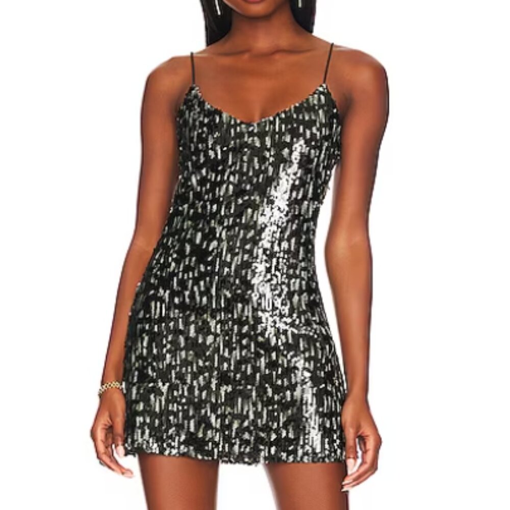 Superdown "Bryanna" sequin mini dress from Revolve, size XS